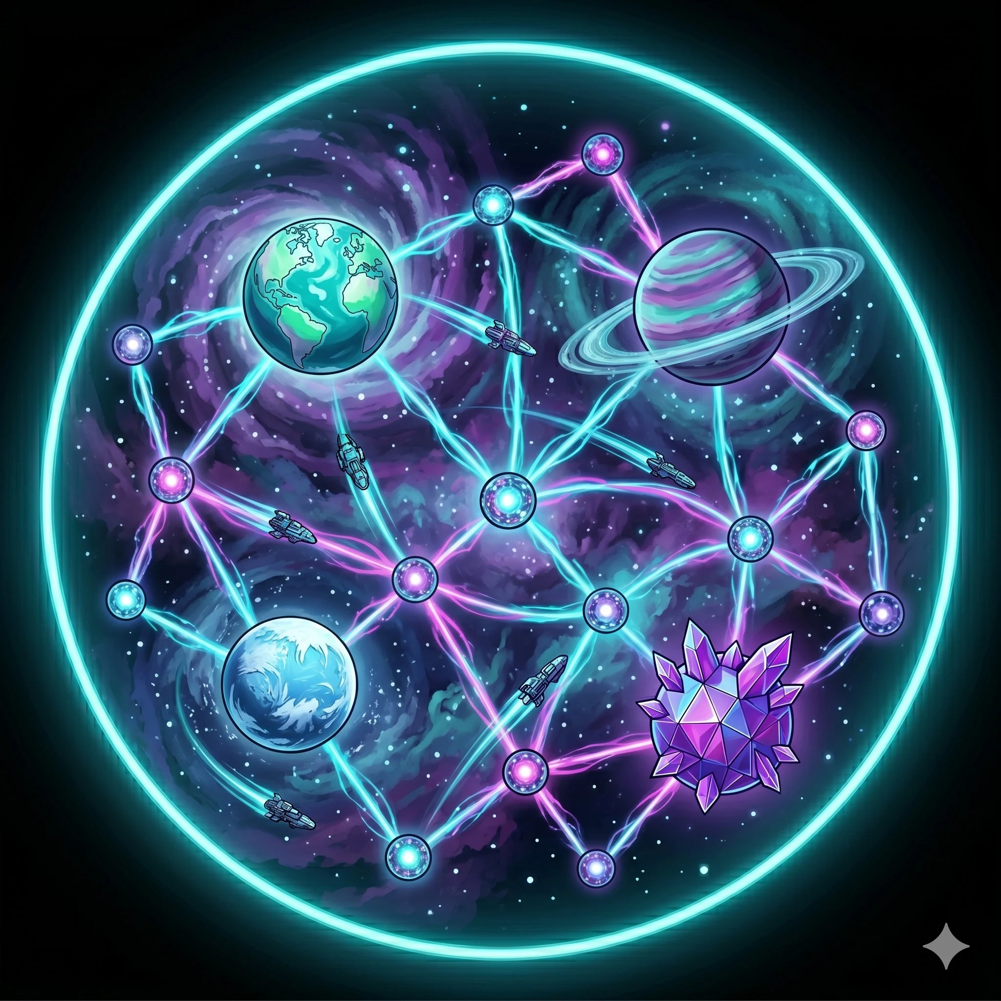 Arcane Frontier – Planetennetzwerk deines Imperiums mit bis zu 16 Planeten im Weltraum-Strategiespiel